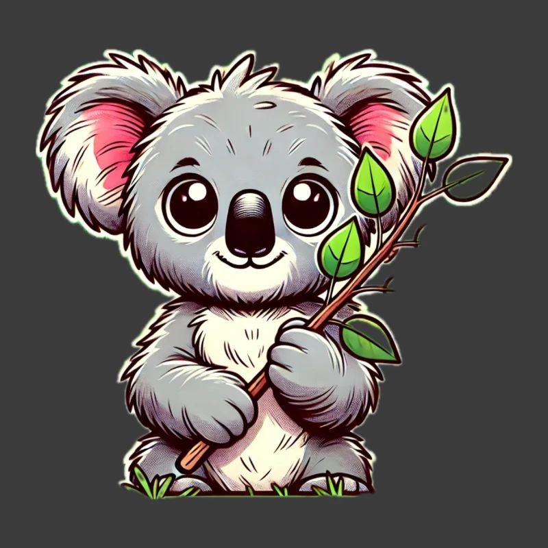 Koala with eucalyptus