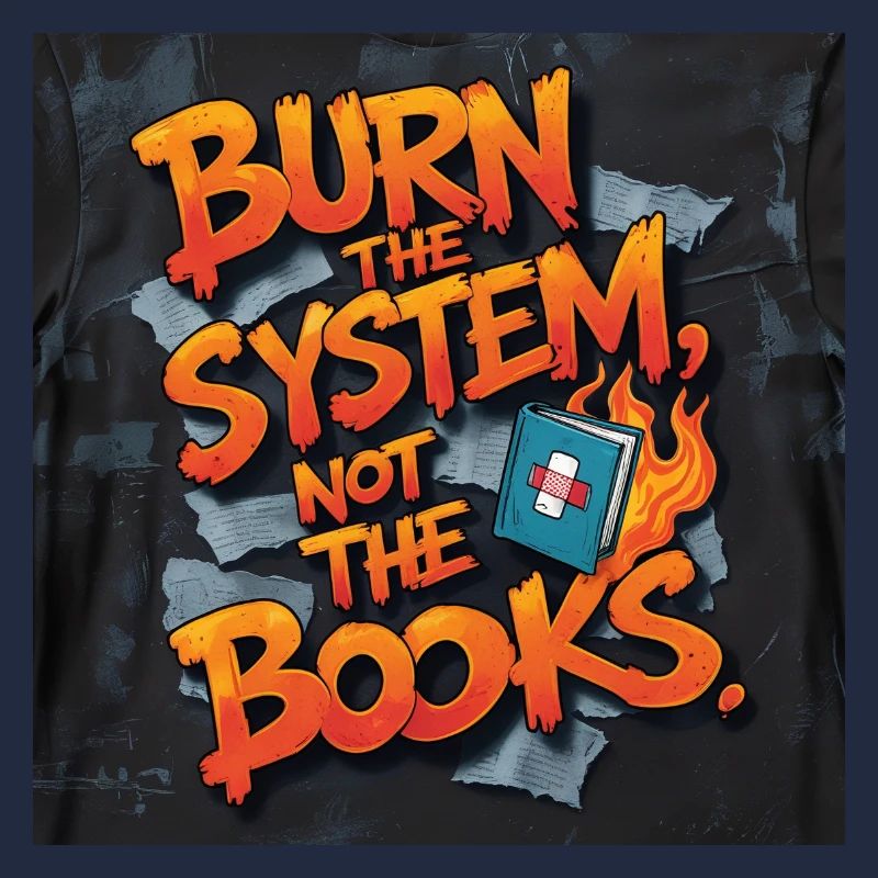 Fiery Graffiti Protest