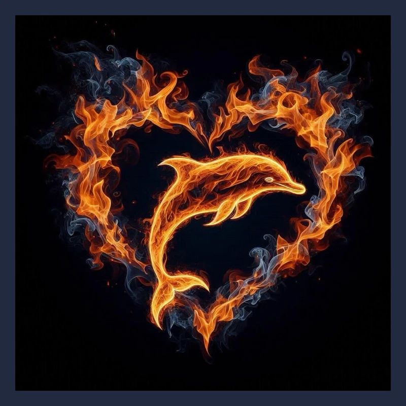 Delfin Feuer Herz