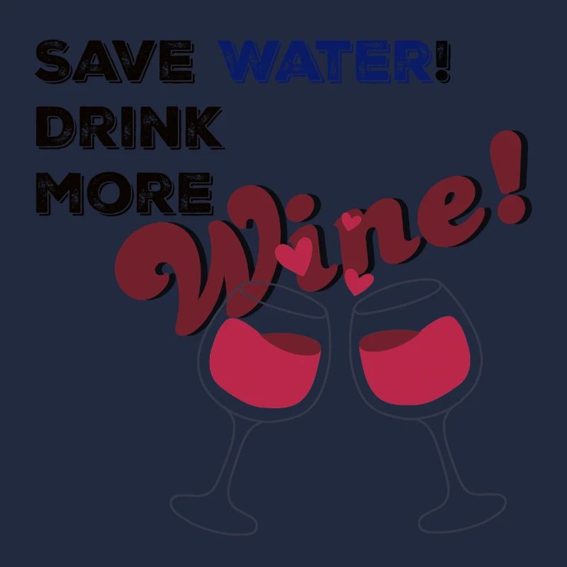 Save water drink Wine