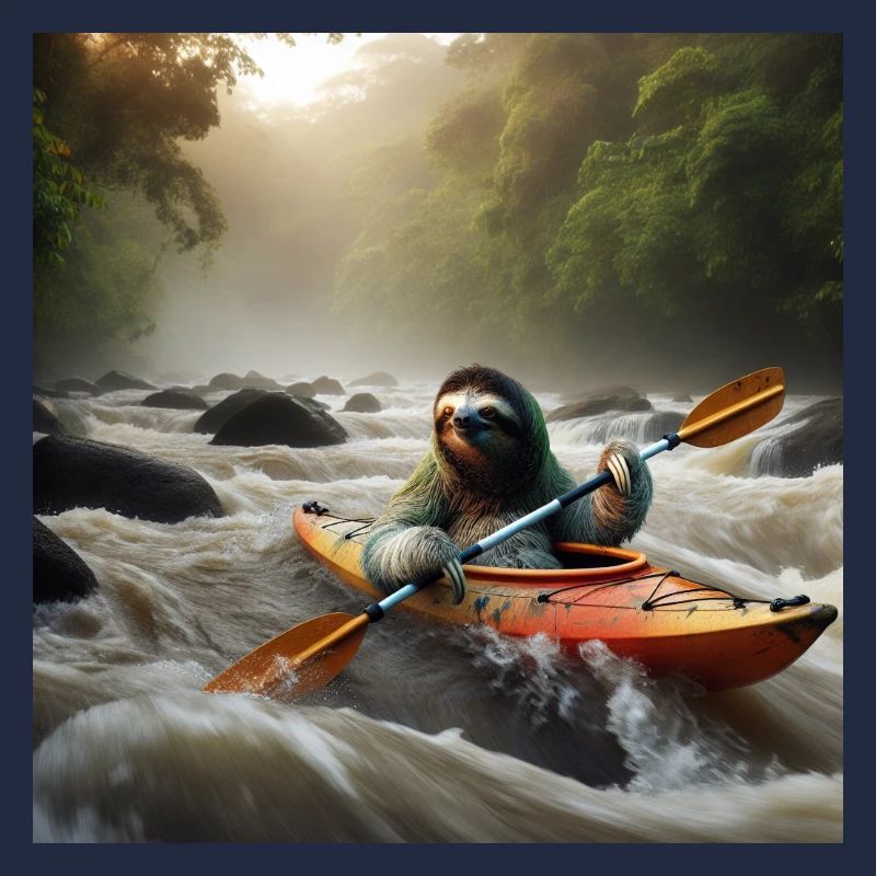 Faultier Wanderer Kajak