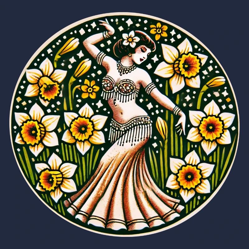 Danseuse du ventre de fleur de jonquille printanière