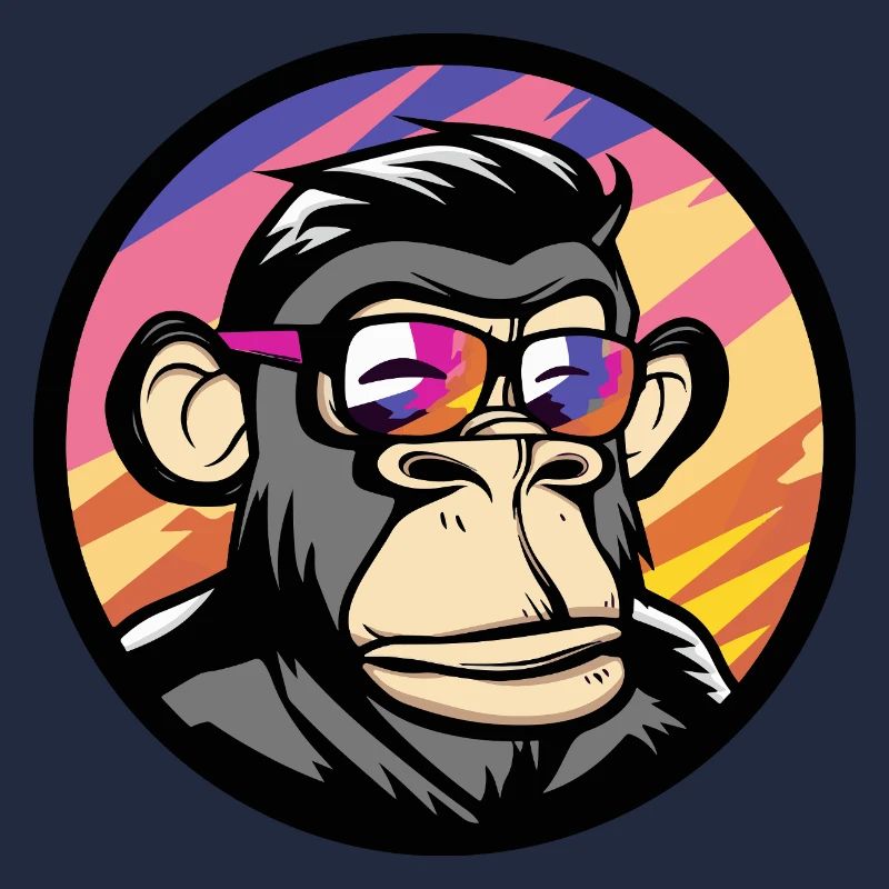 Affe Comic Cool Sommer