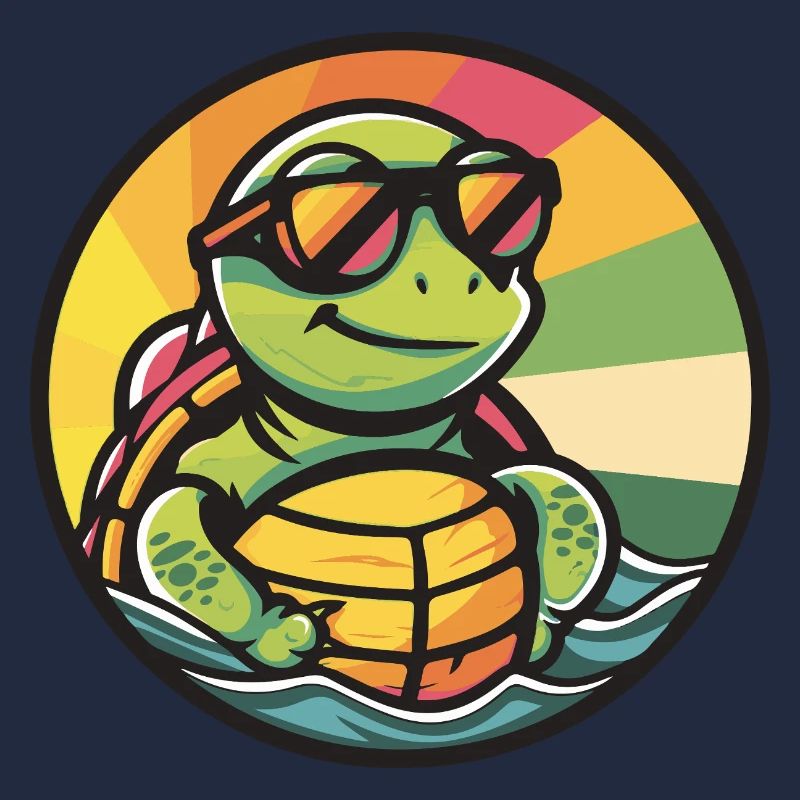 Schildkröte Comic Cool Sommer