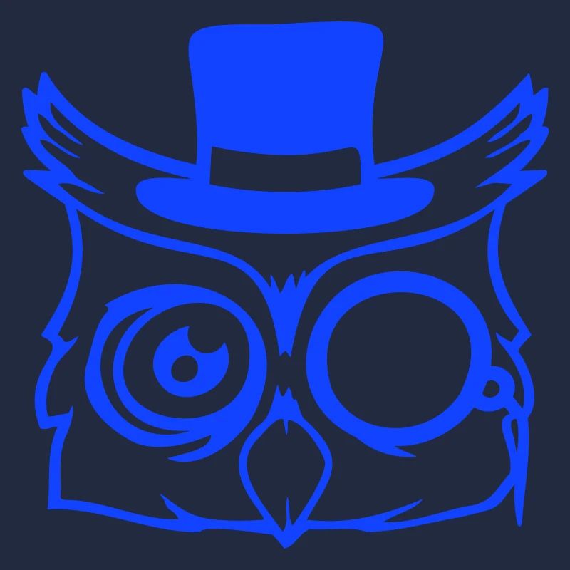 Sir Owl Top Hat Monocle Glasses Rich Mr.