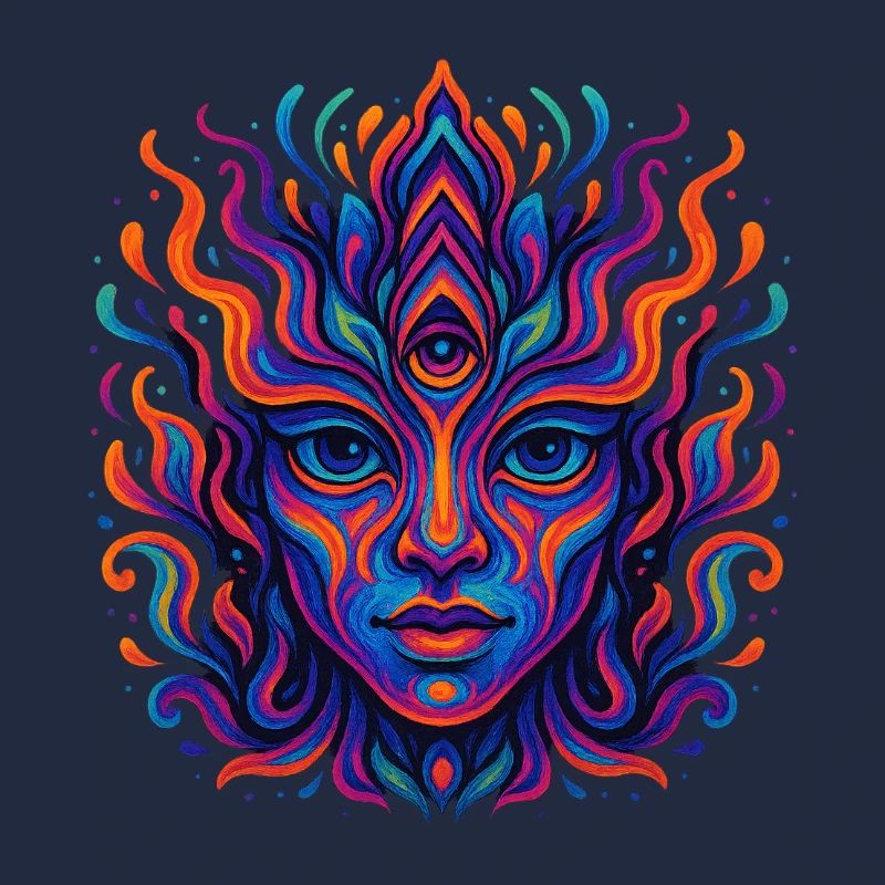 Explosion de couleurs psychédéliques