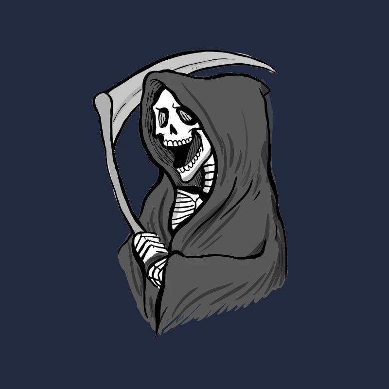 Illustration des Todes – Dunkle Kunst mit Sense