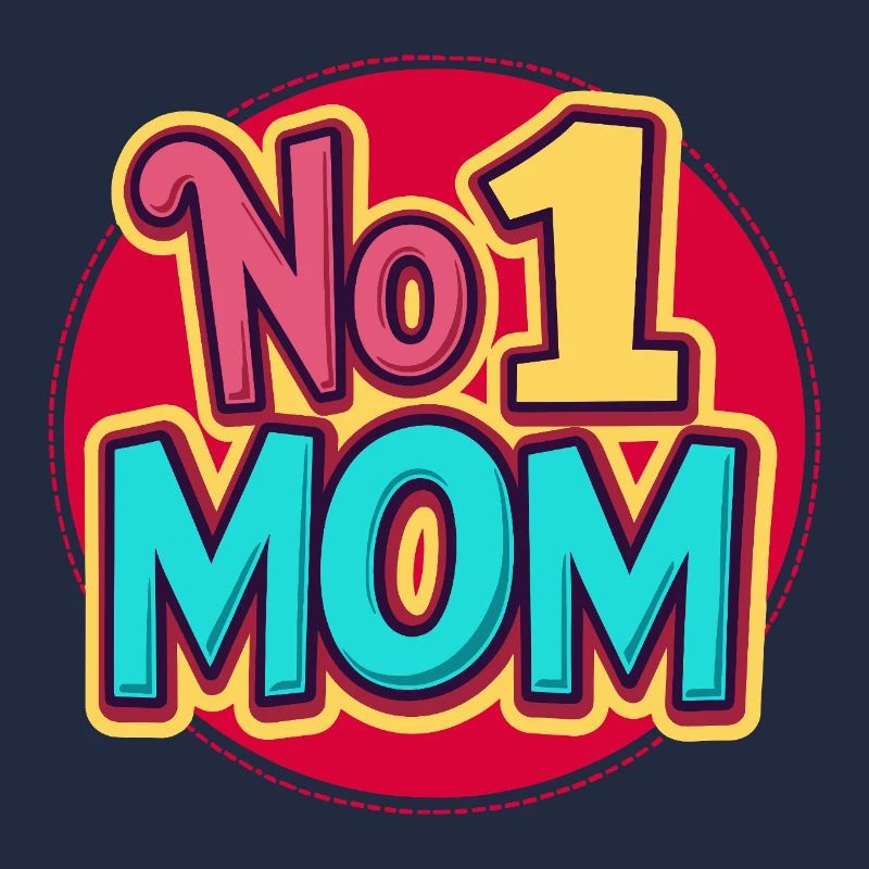 Nummer 1 Mama – Bunt & Liebevoll Muttertag