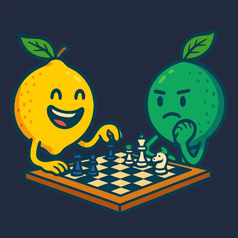 Chess duel - lemon against lime