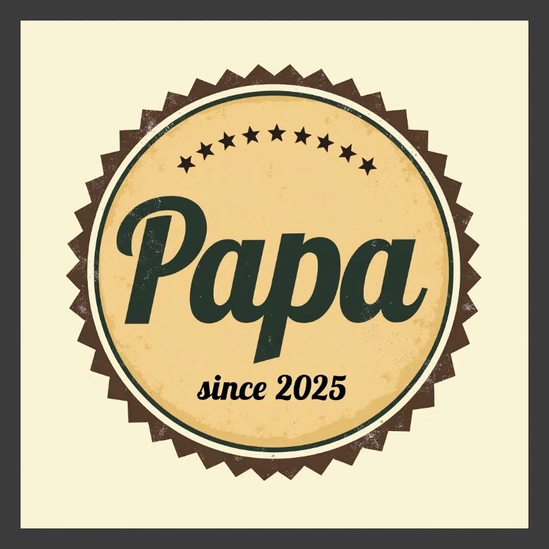 Flux Dev A worn retroinspired logo papa since 2025
