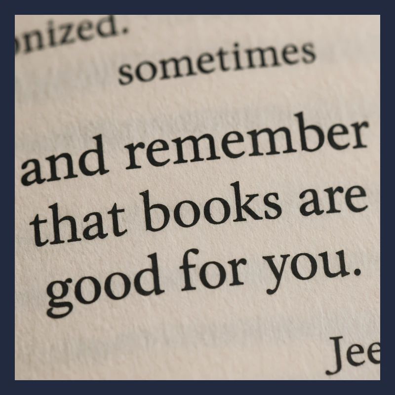 Buchseite - Bücher tun dir gut