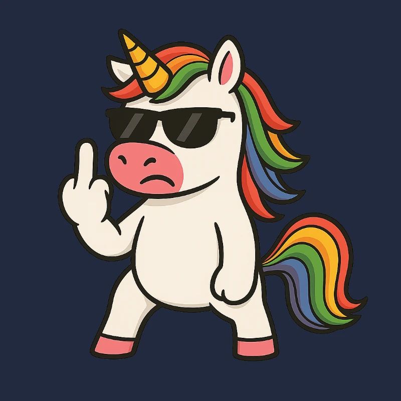Mittelfinger Einhorn