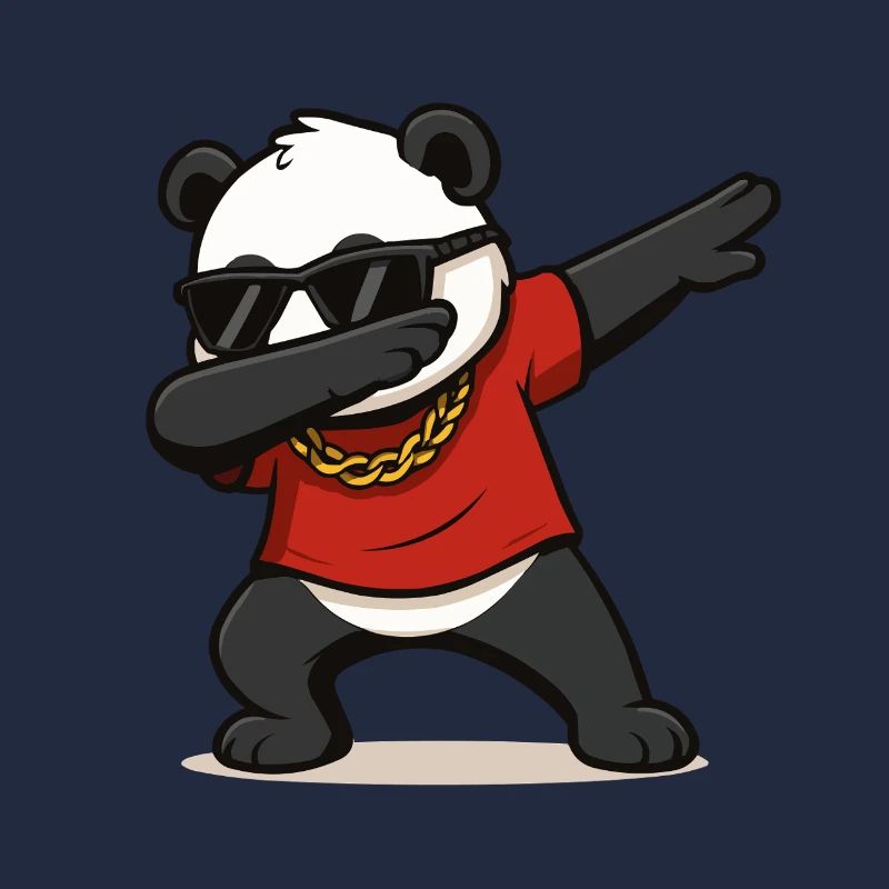 panda dabbing comic