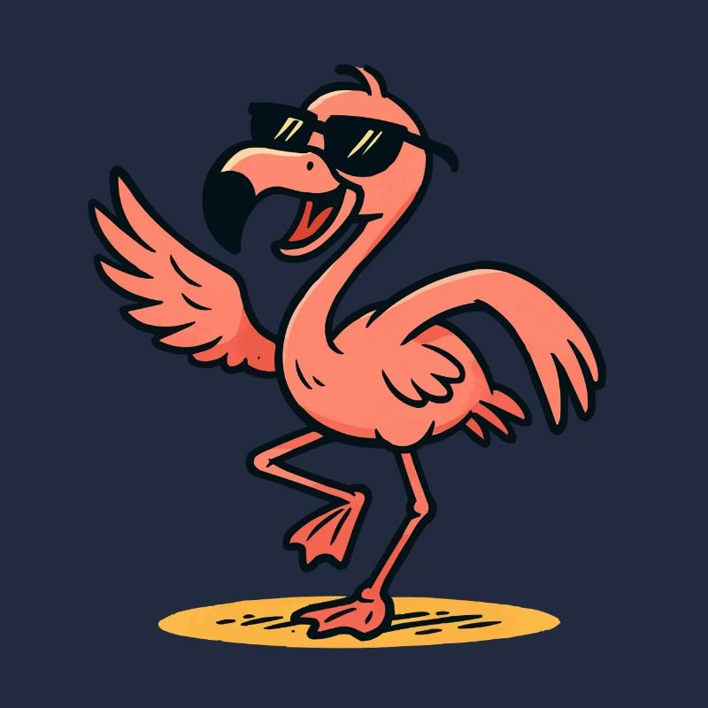Flamant rose Danse comique