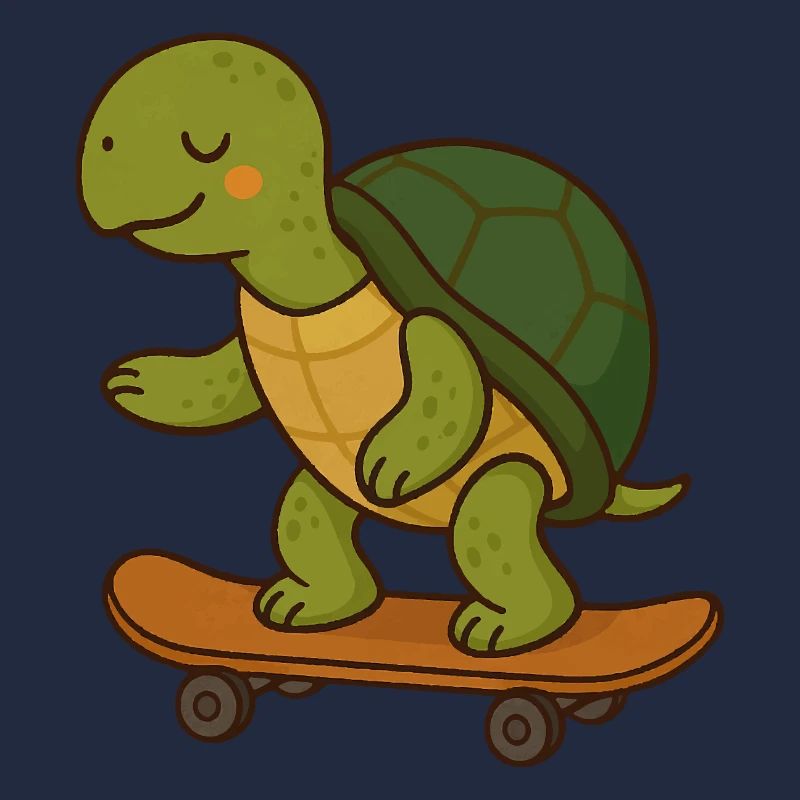 Skater Turtle – Cool Turtle on Skateboard