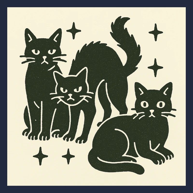 Trio de chat noir