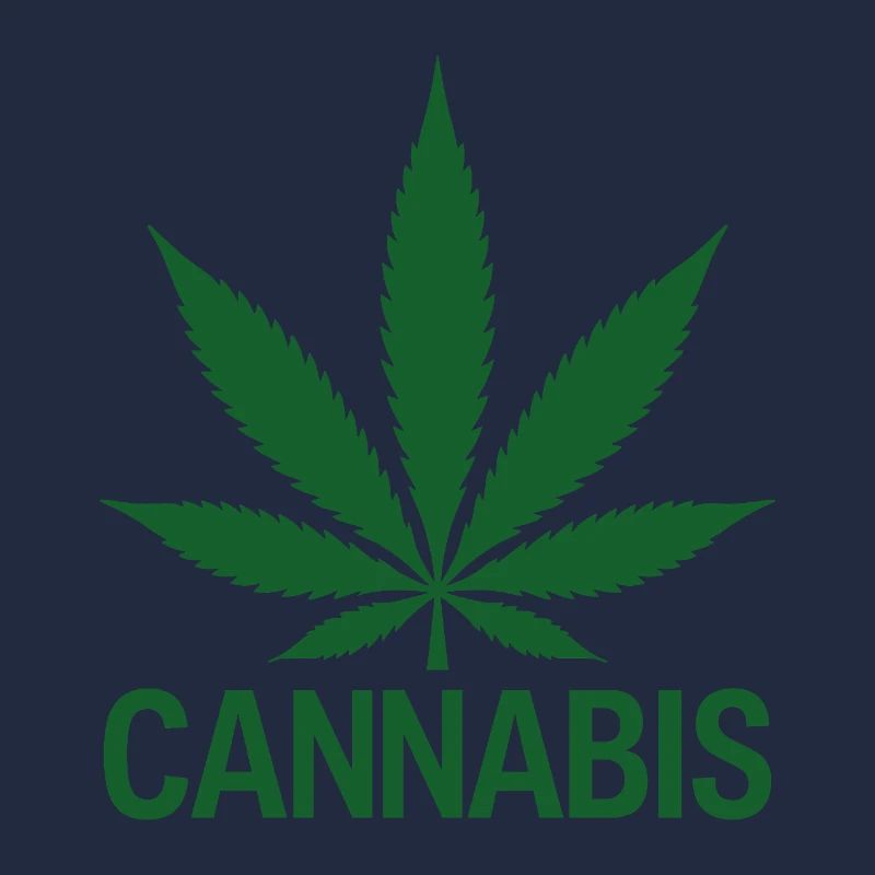 Cannabis Hemp Leaf Statement Green Look