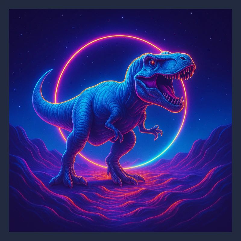 Neon Print Dino