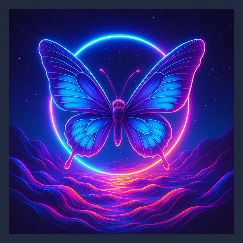 Neon Print Butterfly
