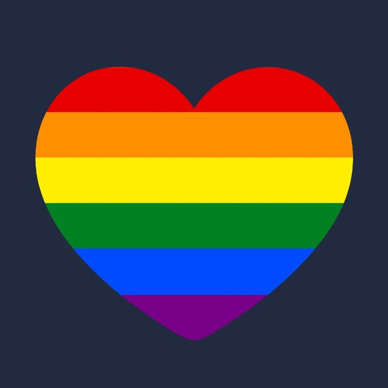 Coeur arc-en-ciel