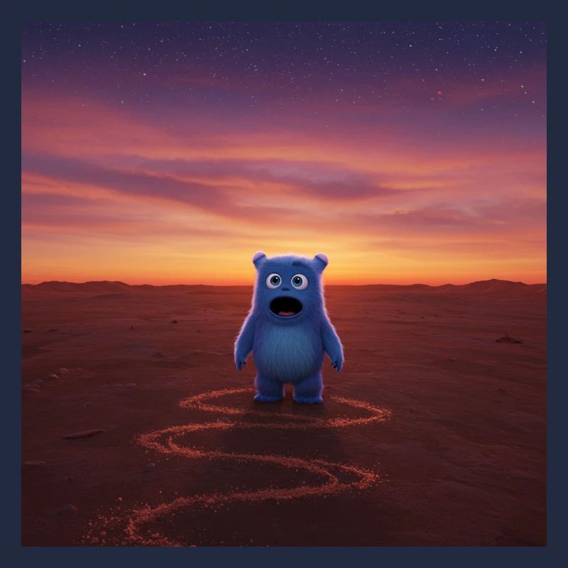 Monstres de l’espace au coucher du soleil