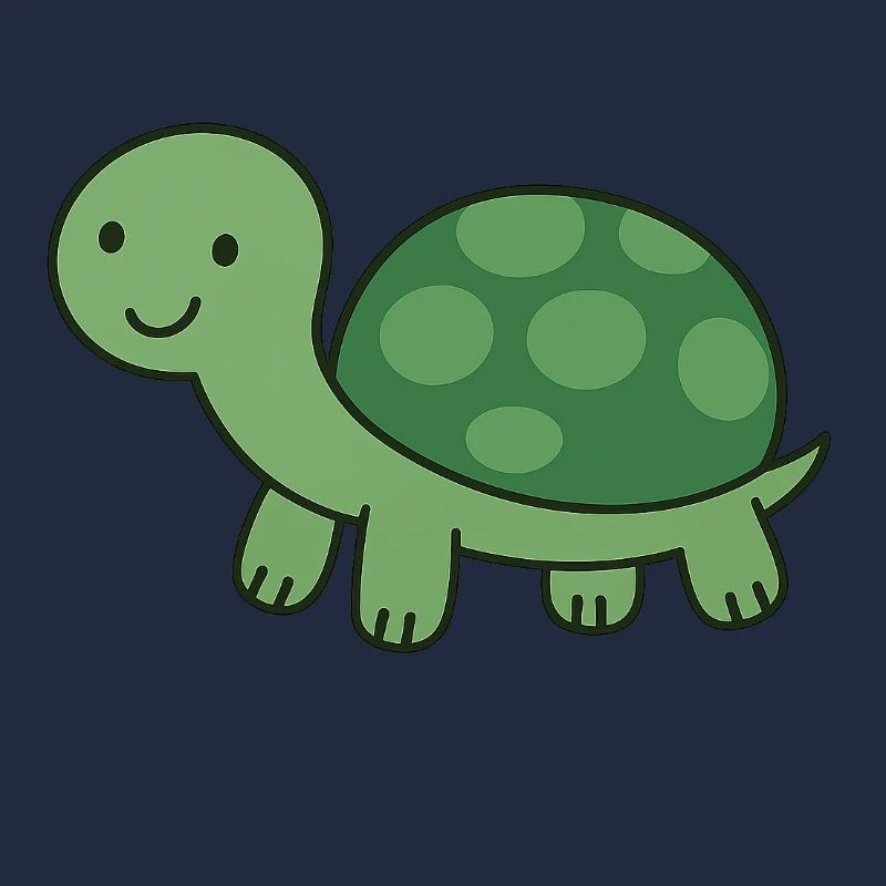 cute green turtle