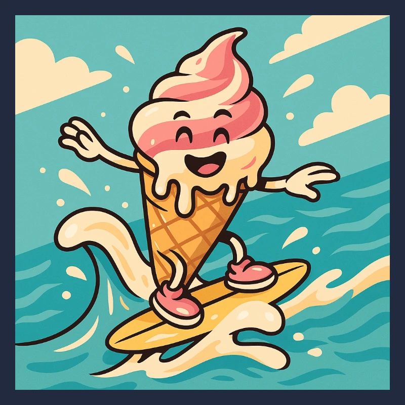Glace Surfeuse – Fun & Fraîcheur Estivale