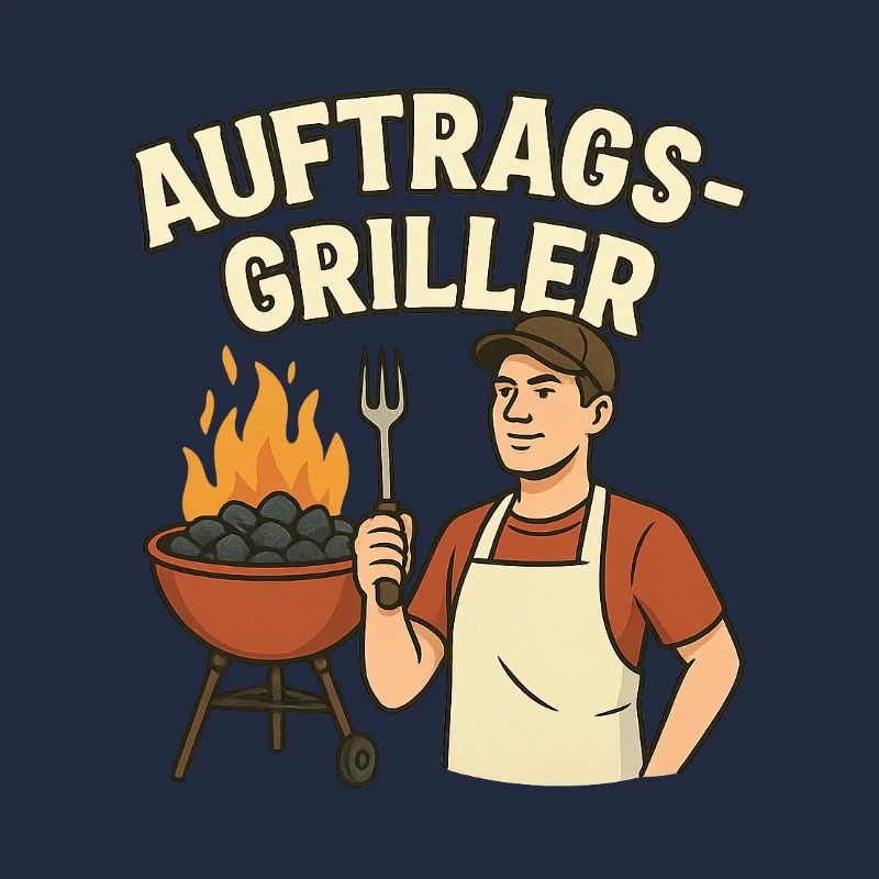 Grill master in action