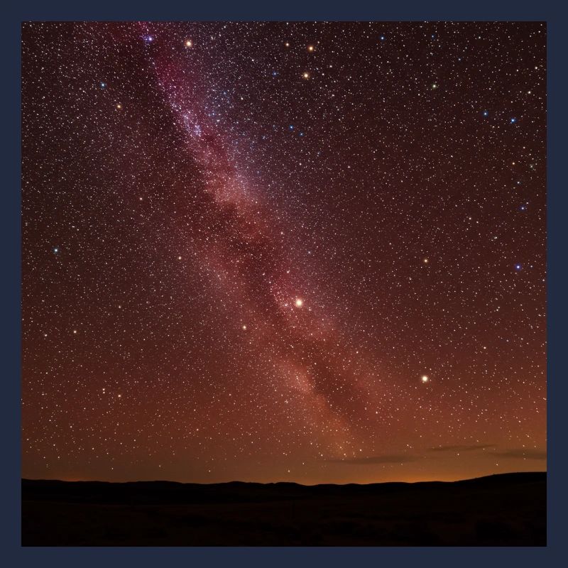 Starry sky comparison image