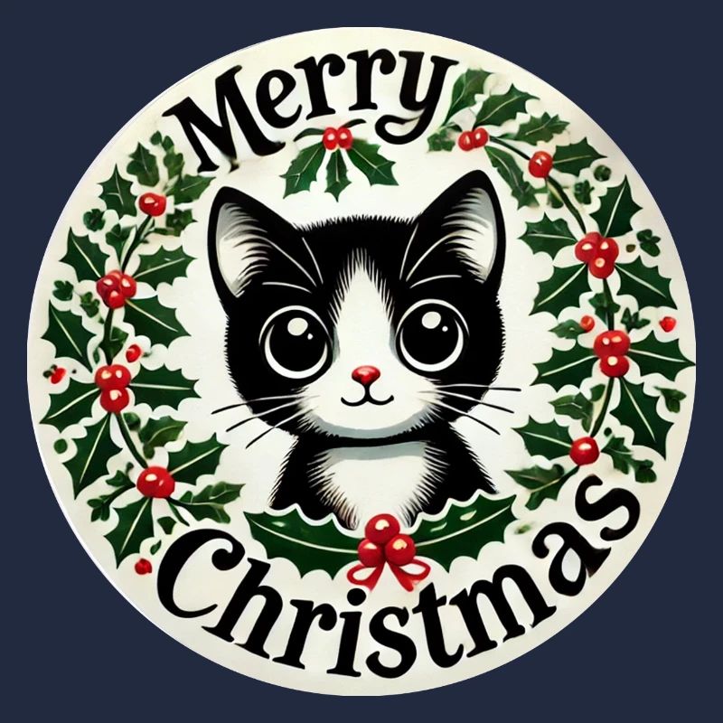 Joyeux Noël Smoking Chat Vacances Art