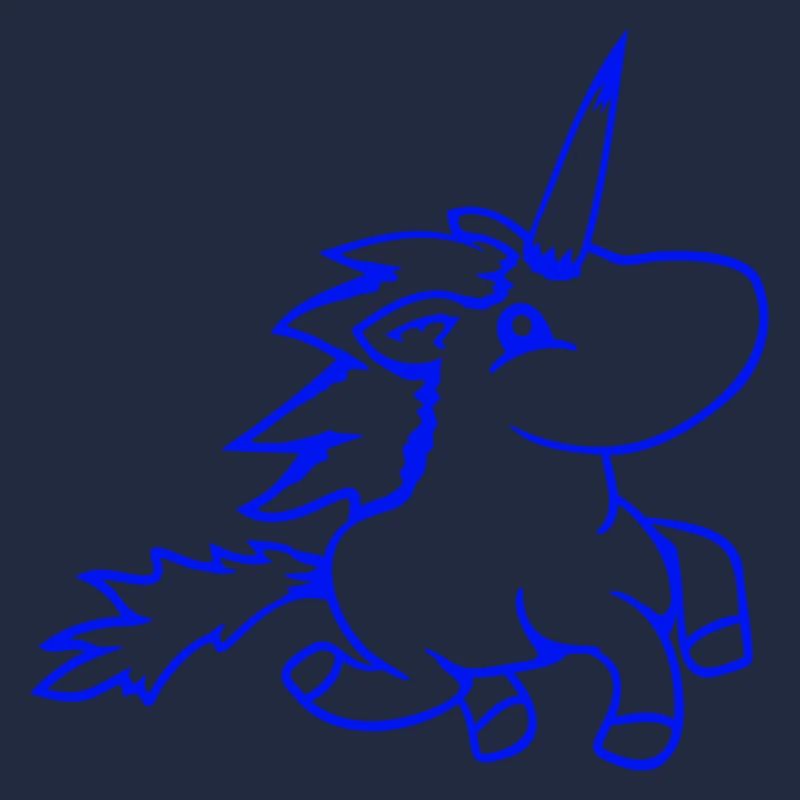 Licorne monte rapide galop mignon cheval de dessin animé