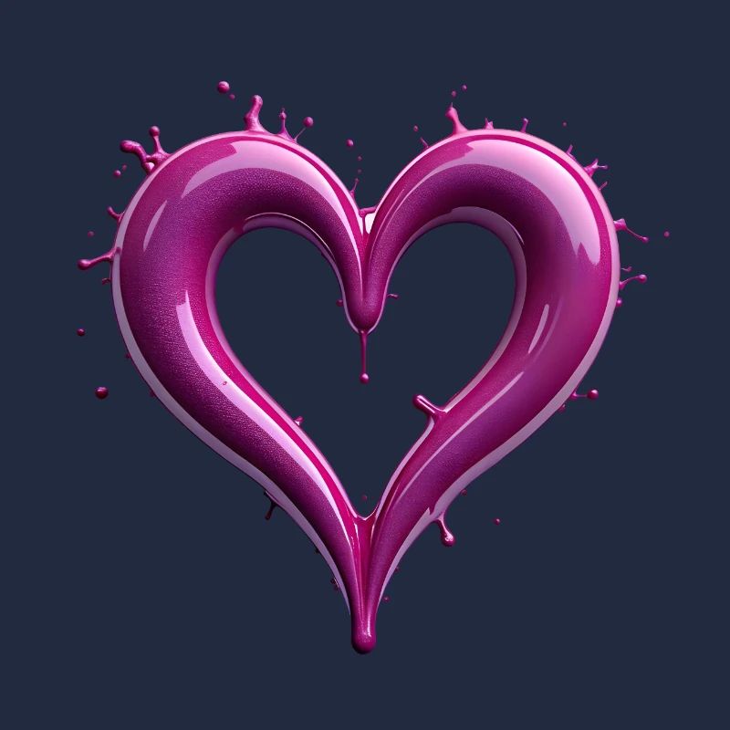 Splattering Pink Heart