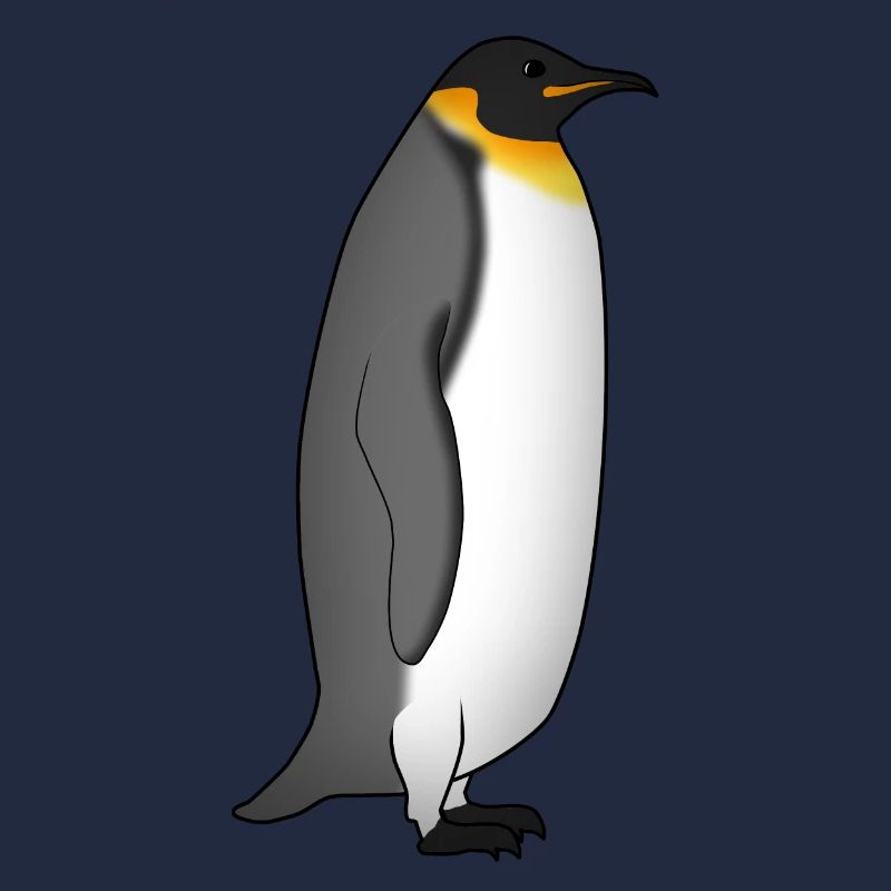 Kaiserpinguin steht