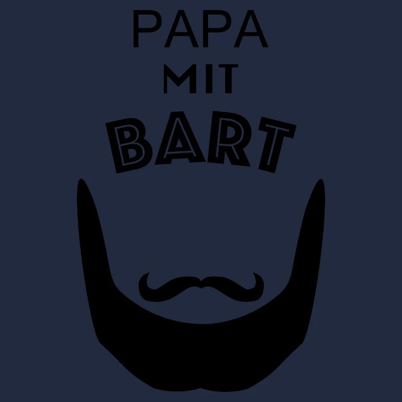 Papa mit Bart - Schwarz