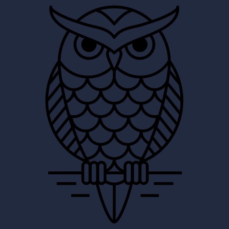 Eule Vogel Geschenk Hipster