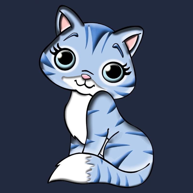 Süßes blaues Kätzchen. Geschenkidee