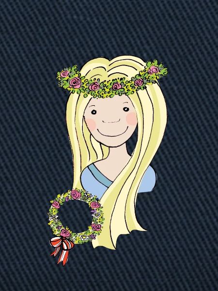 Mittelalter Blumenmädchen blond