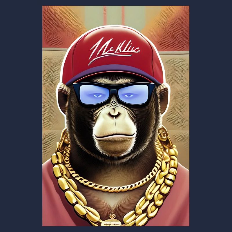 Cooler Affe mit Sonnenbrille