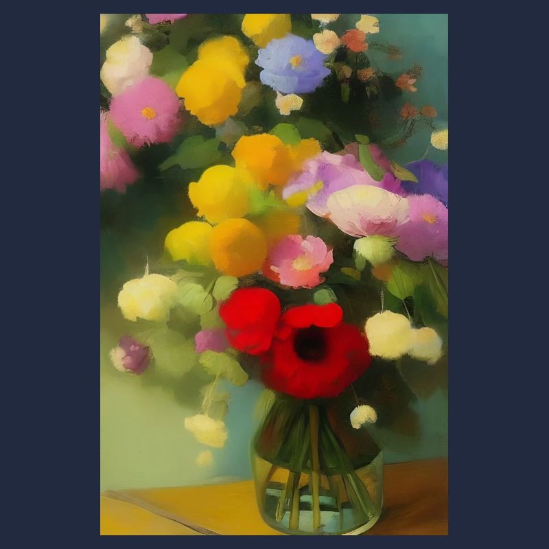 Fleurs et papillon
