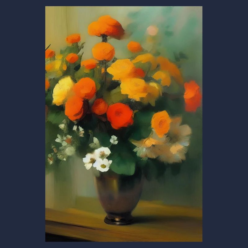 Fleurs et papillon