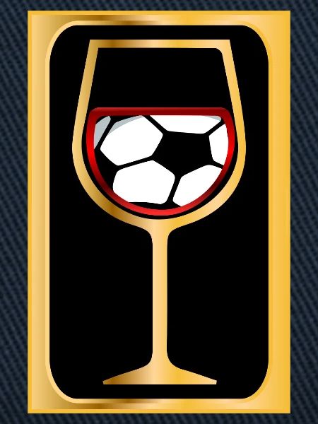 FUßBALL WEIN GLAS