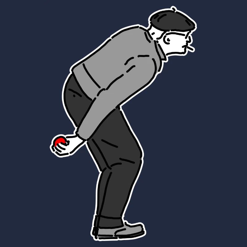 Petanque Spieler Rechtshänder