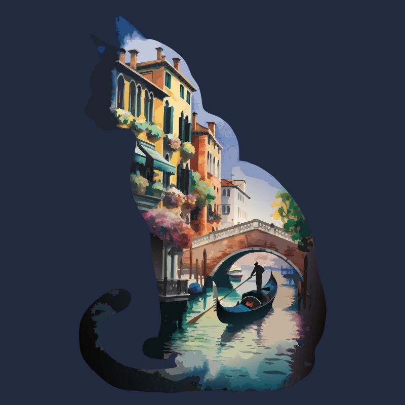 Venezianischer Stadtkreis Silhouette