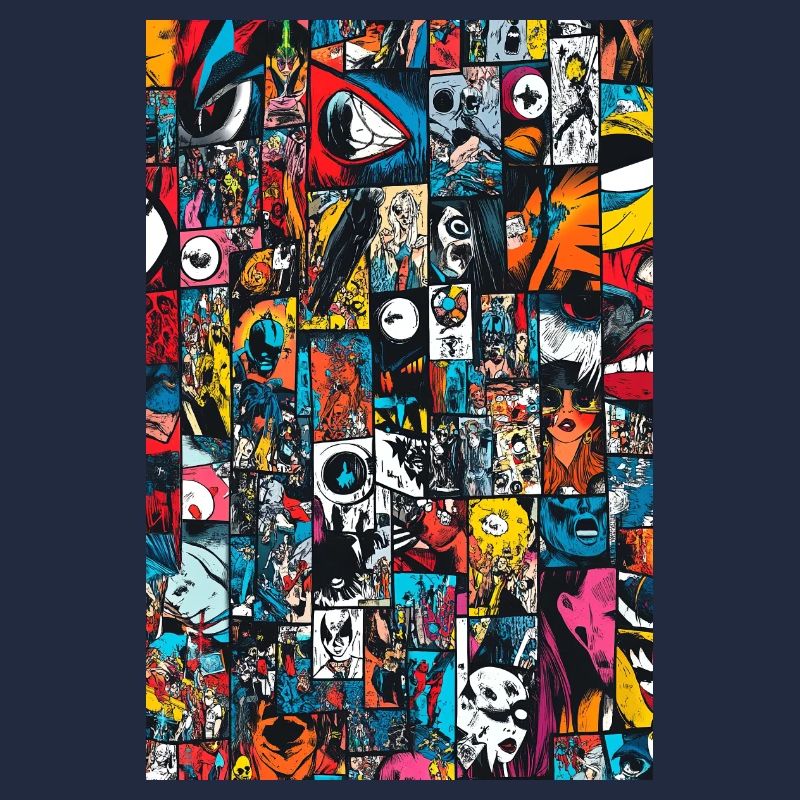 Kaleidoscope Comic Collage