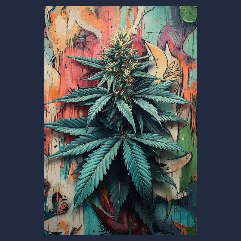Graffiti Cannabis Leaf Art