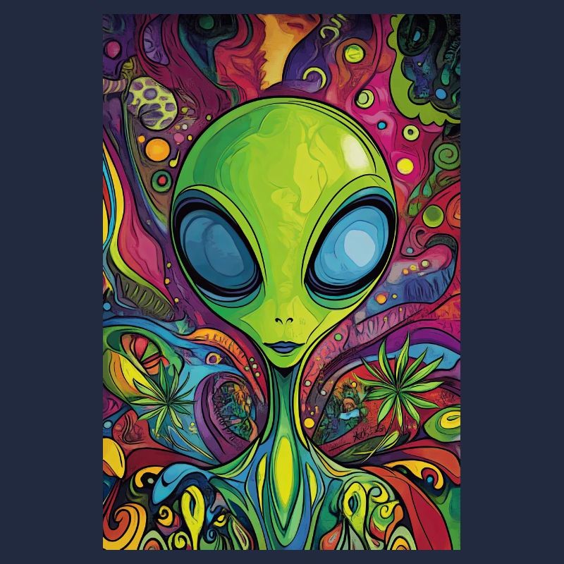 Psychedelischer Alien Neonrausch