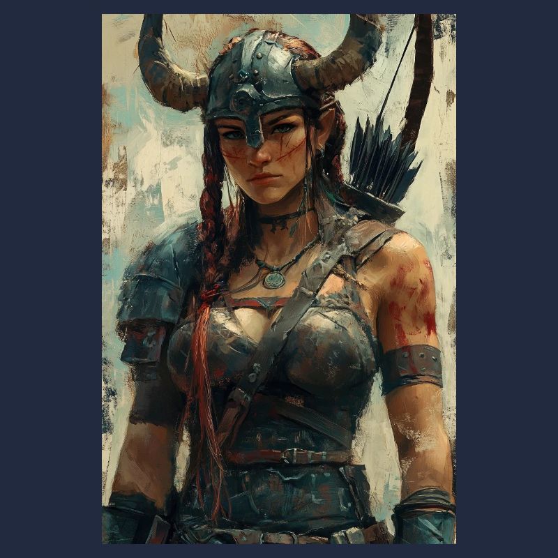 Wikingerfrau Illustration Poster