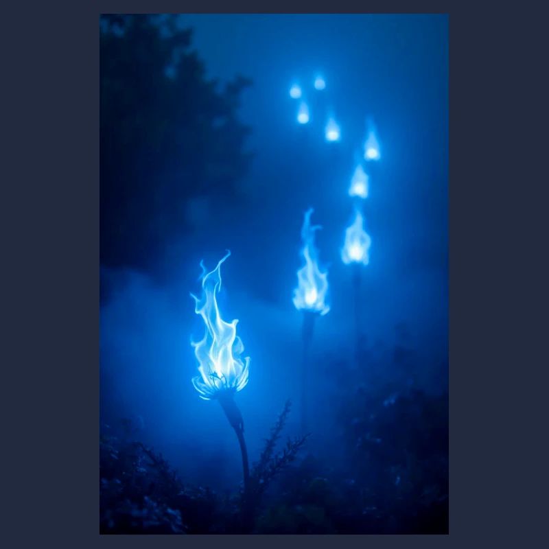 Hitodama Ätherische, flackernde Seelenlichter, die dahintreiben