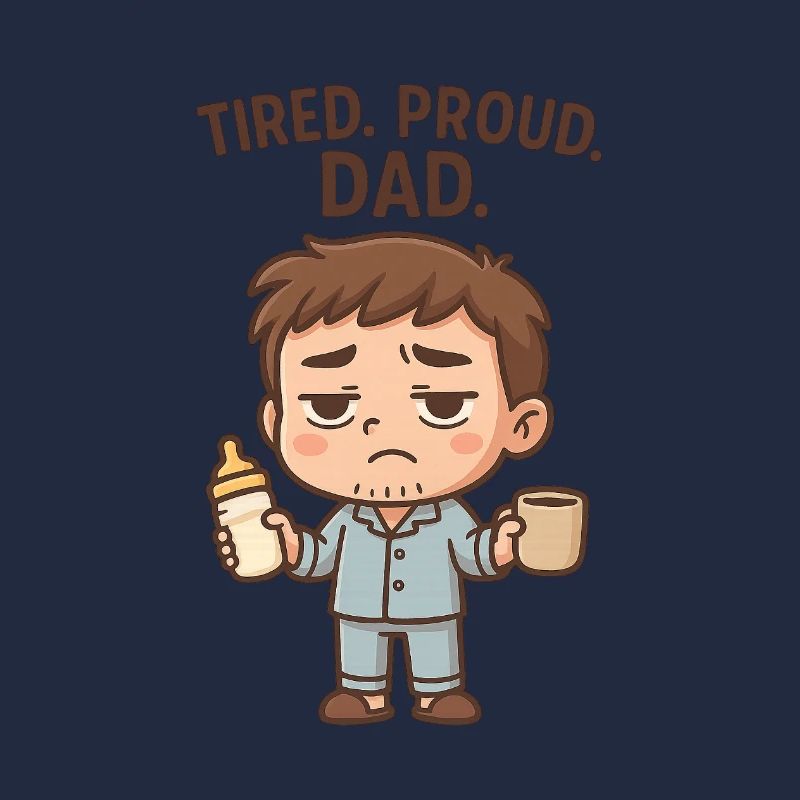 Müde. Stolz. Papa.