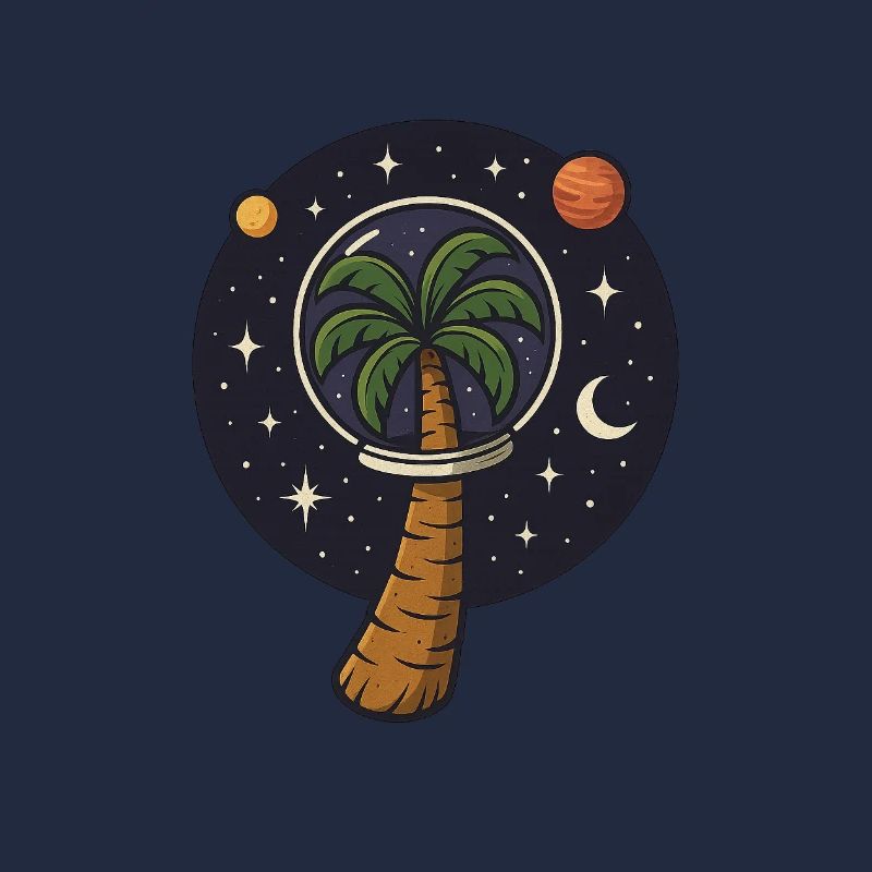 Palm tree in space